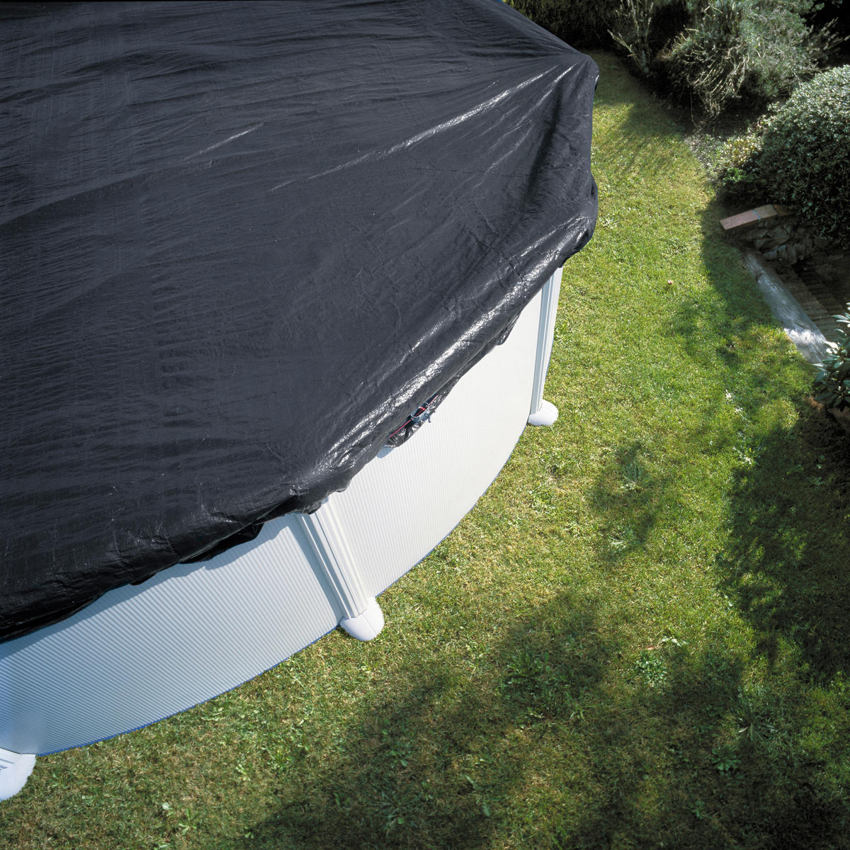 POOLABDECKPLANE 540 cm  - Schwarz, KONVENTIONELL, Kunststoff (540cm) - Gre