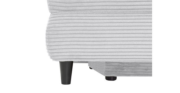 SCHLAFSOFA  mit Liegefunktion, Schlafen auf Sitzhöhe, Rücken echt Cord Hellgrau  - Hellgrau/Schwarz, KONVENTIONELL, Holz/Textil (196/96/103cm) - Carryhome