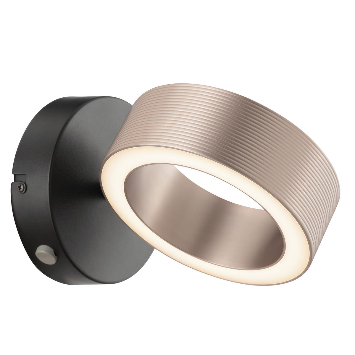 LED-WANDLEUCHTE - Schwarz/Braun, Design, Kunststoff/Metall (11/20/15cm) - Brilliant