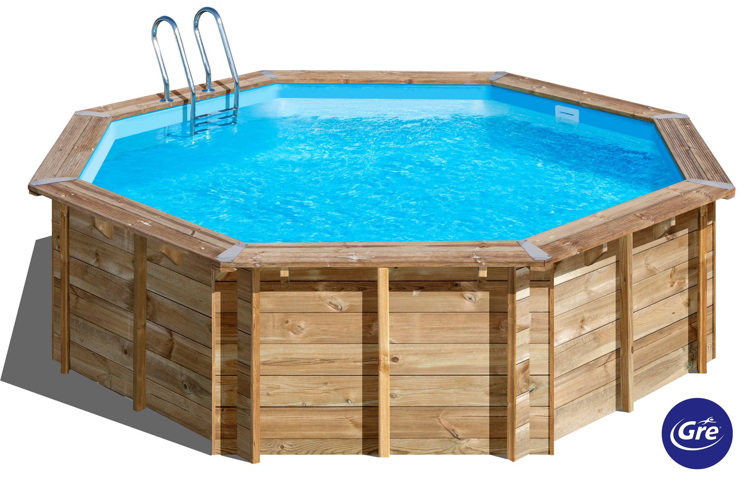 POOL-SET 2024 500/500/127 cm  - Kieferfarben, KONVENTIONELL, Holz (500/500/127cm) - Gre