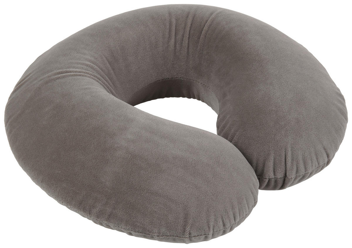 CESTOVNÍ POLŠTÁŘEK  - šedá, Konvenční, textil/plast (24/26/9cm) - Boxxx