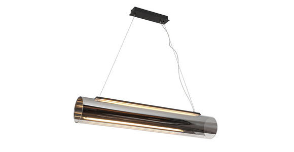 LED-HÄNGELEUCHTE Lumos 100/16/169,5 cm  - Chromfarben/Schwarz, Design, Glas/Kunststoff (100/16/169,5cm) - Dieter Knoll