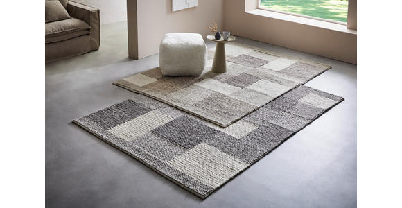 Wollteppich 80/150 cm Nordic  - Dunkelgrau/Grau, Natur, Textil (80/150cm) - Linea Natura