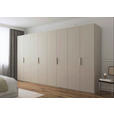 DREHTÜRENSCHRANK 400/235/61 cm,  in Champagner, 8-türig  - Champagner, Basics, Holzwerkstoff/Metall (400/235/61cm) - Novel