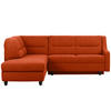 ECKSOFA in Chenille Orange  208/226 cm  - Schwarz/Orange, KONVENTIONELL, Textil (208/226cm) - Sedda