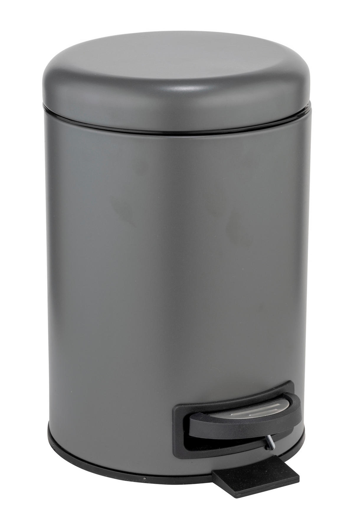 TRETEIMER 3 L  - Schwarz/Grau, Basics, Kunststoff/Metall (17/25/22,5cm) - Wenko