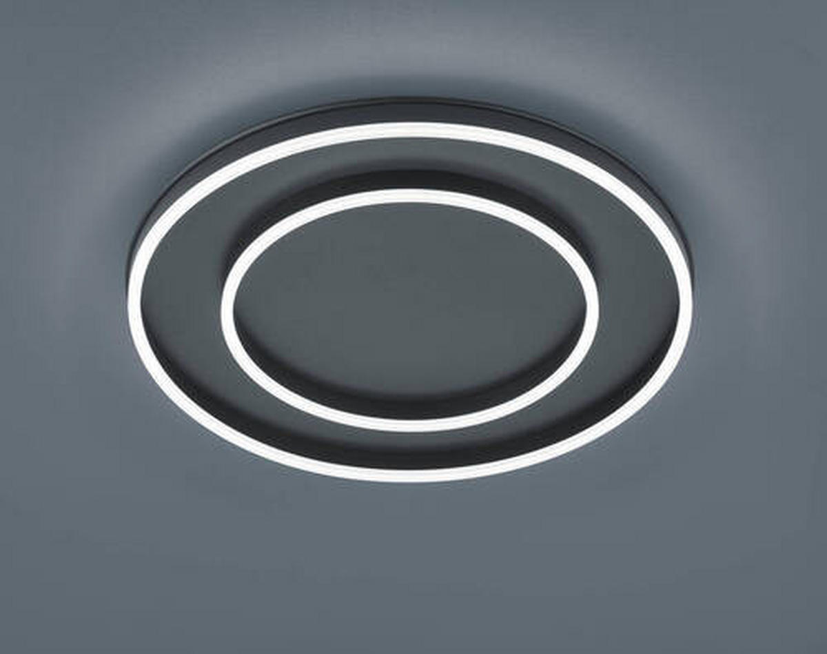 LED-DECKENLEUCHTE 59,5/7,5 cm   - Schwarz, Design, Kunststoff/Metall (59,5/7,5cm) - Helestra
