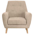 SESSEL in Webstoff Braun  - Eichefarben/Braun, Design, Holz/Textil (90/105/84cm) - Carryhome