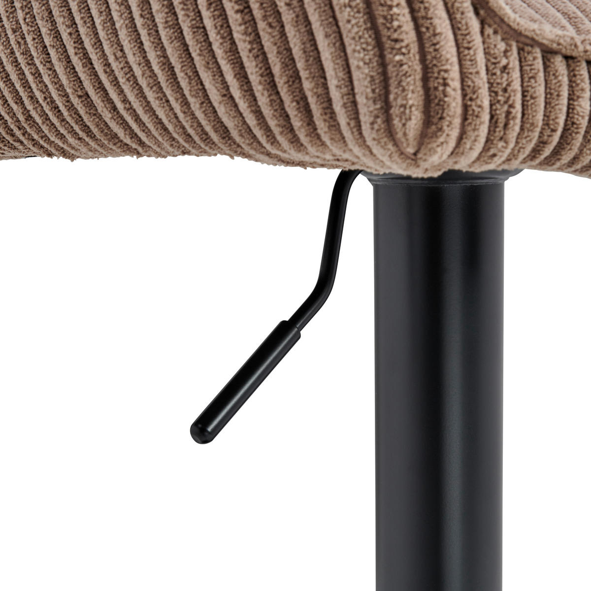 BARHOCKER in Schwarz, Hellbraun  - Hellbraun/Schwarz, MODERN, Textil/Metall (55/91.5-113/52cm) - Livetastic