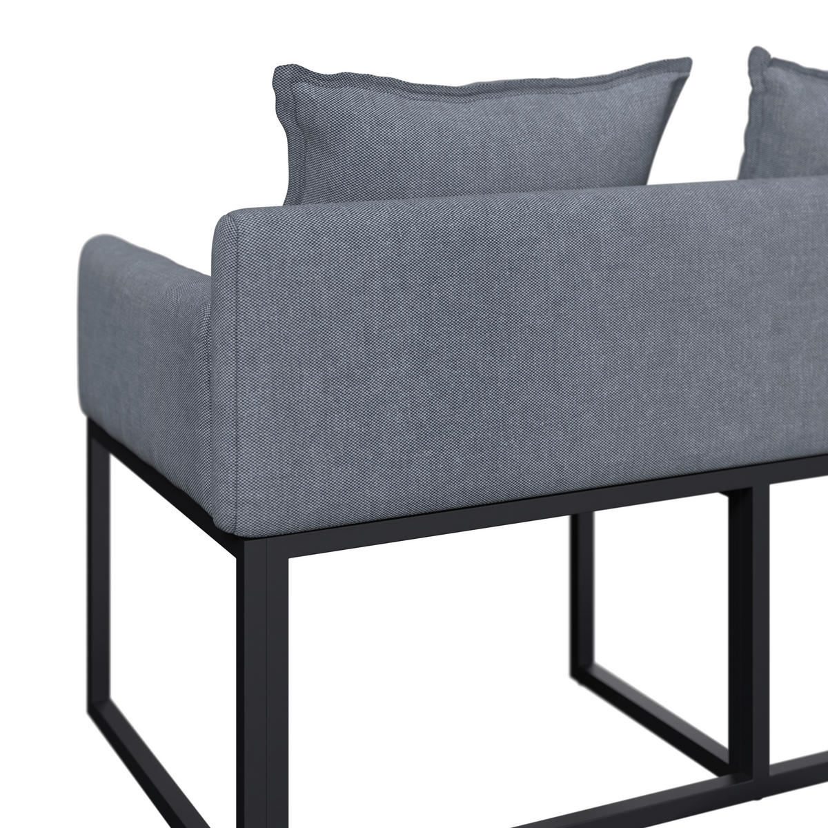 GARTENBANK 136/85/62 cm  in Grau  - Grau, MODERN, Textil/Metall (136/85/62cm) - Beldano