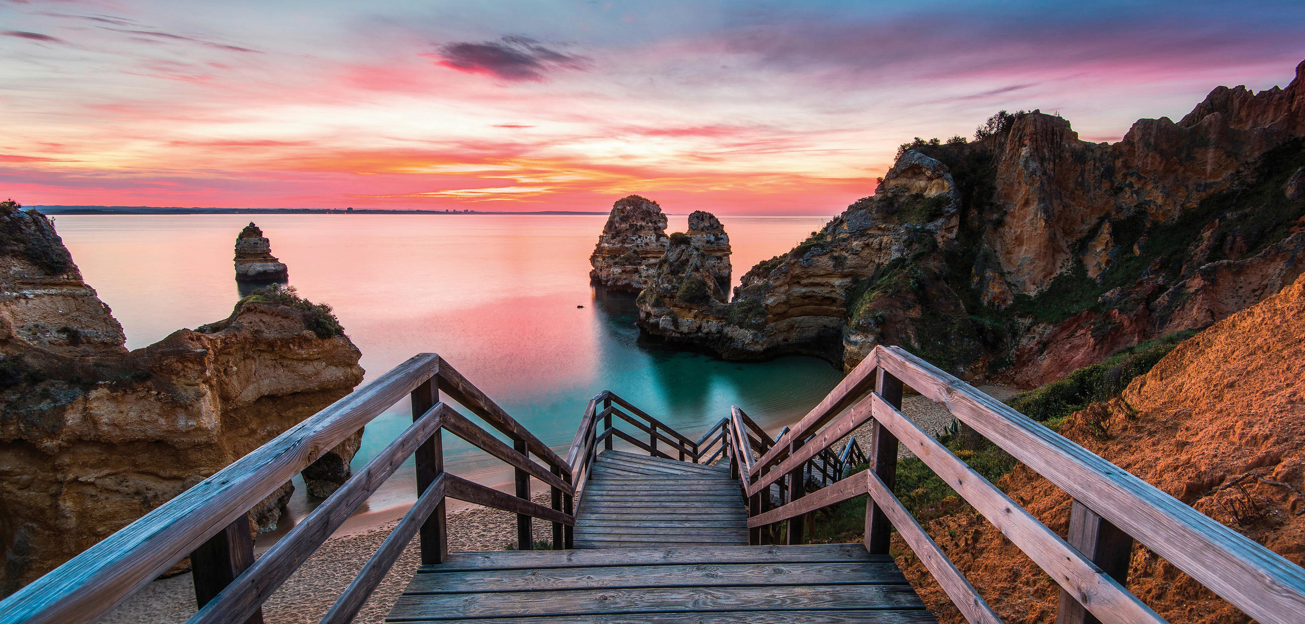 LEINWANDBILD Strand & Meer 115/55 cm  - Multicolor, Natur, Holz/Papier (115/55cm) - Euroart