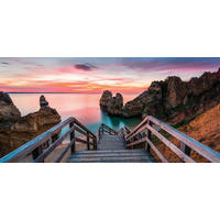 LEINWANDBILD Strand & Meer 115/55 cm  - Multicolor, Natur, Holz/Papier (115/55cm) - Euroart