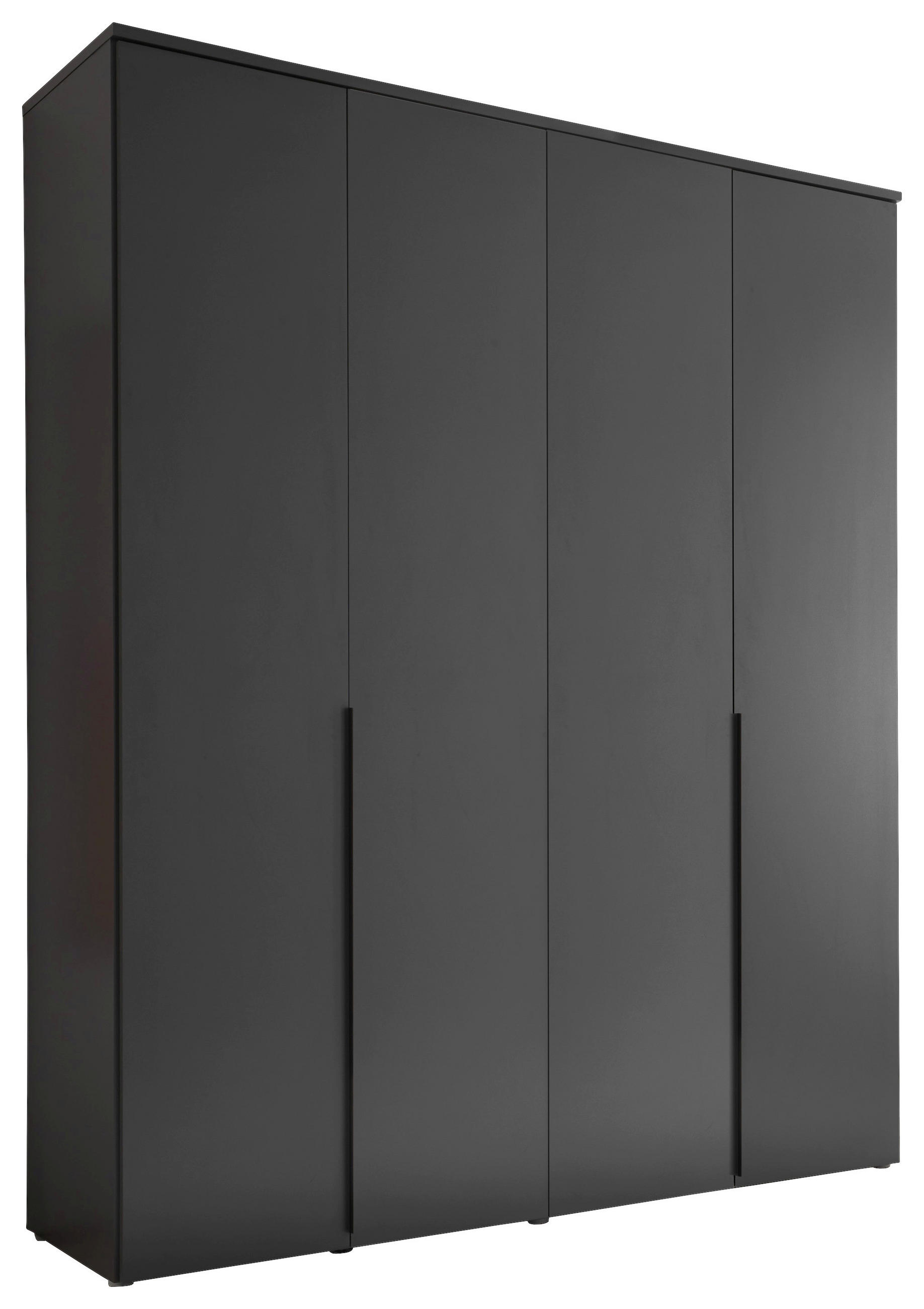 DREHTÜRENSCHRANK  in Graphitfarben  - Schwarz/Graphitfarben, MODERN, Holzwerkstoff/Kunststoff (180/225/52cm) - Carryhome