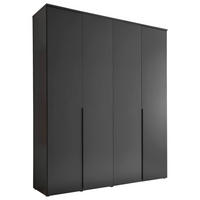 DREHTÜRENSCHRANK  in Graphitfarben  - Schwarz/Graphitfarben, MODERN, Holzwerkstoff/Kunststoff (180/225/52cm) - Carryhome