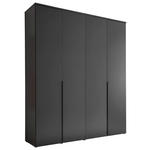 DREHTÜRENSCHRANK  in Graphitfarben  - Schwarz/Graphitfarben, MODERN, Holzwerkstoff/Kunststoff (180/225/52cm) - Carryhome