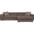 WOHNLANDSCHAFT in Textil Taupe - Taupe/Chromfarben, Design, Kunststoff/Textil (329/186cm) - Hom`in WOHNLANDSCHAFT in Textil Taupe - Taupe/Chromfarben, Design, Kunststoff/Textil (329/186cm) - Hom`in