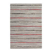 WOLLTEPPICH 160/230 cm Naturfarben, Rot  - Rot/Naturfarben, Basics, Textil (160/230cm) - Kayoom