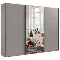 SCHWEBETÜRENSCHRANK Grau, Sahara  - Schwarz/Grau, Konventionell, Glas/Holzwerkstoff (313/236/65cm) - Carryhome