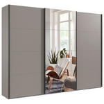 SCHWEBETÜRENSCHRANK  in Grau, Sahara  - Schwarz/Grau, KONVENTIONELL, Glas/Holzwerkstoff (313/236/65cm) - Carryhome