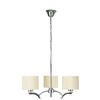 PENDELLAMPA Draga 58/58/95 cm  - kromfärg/cremefärgad, Klassisk, metall/textil (58/58/95cm)