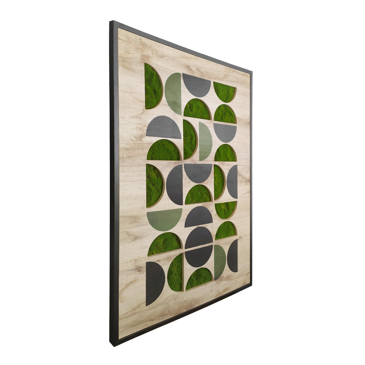 MOOSBILD 70/100 cm  - Dunkelgrün/Schwarz, Basics, Holz/Kunststoff (70/100cm)