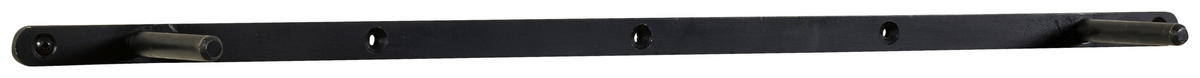 WANDREGAL  - Schwarz, Basics, Holz/Metall (120/3,5/25cm) - Livetastic