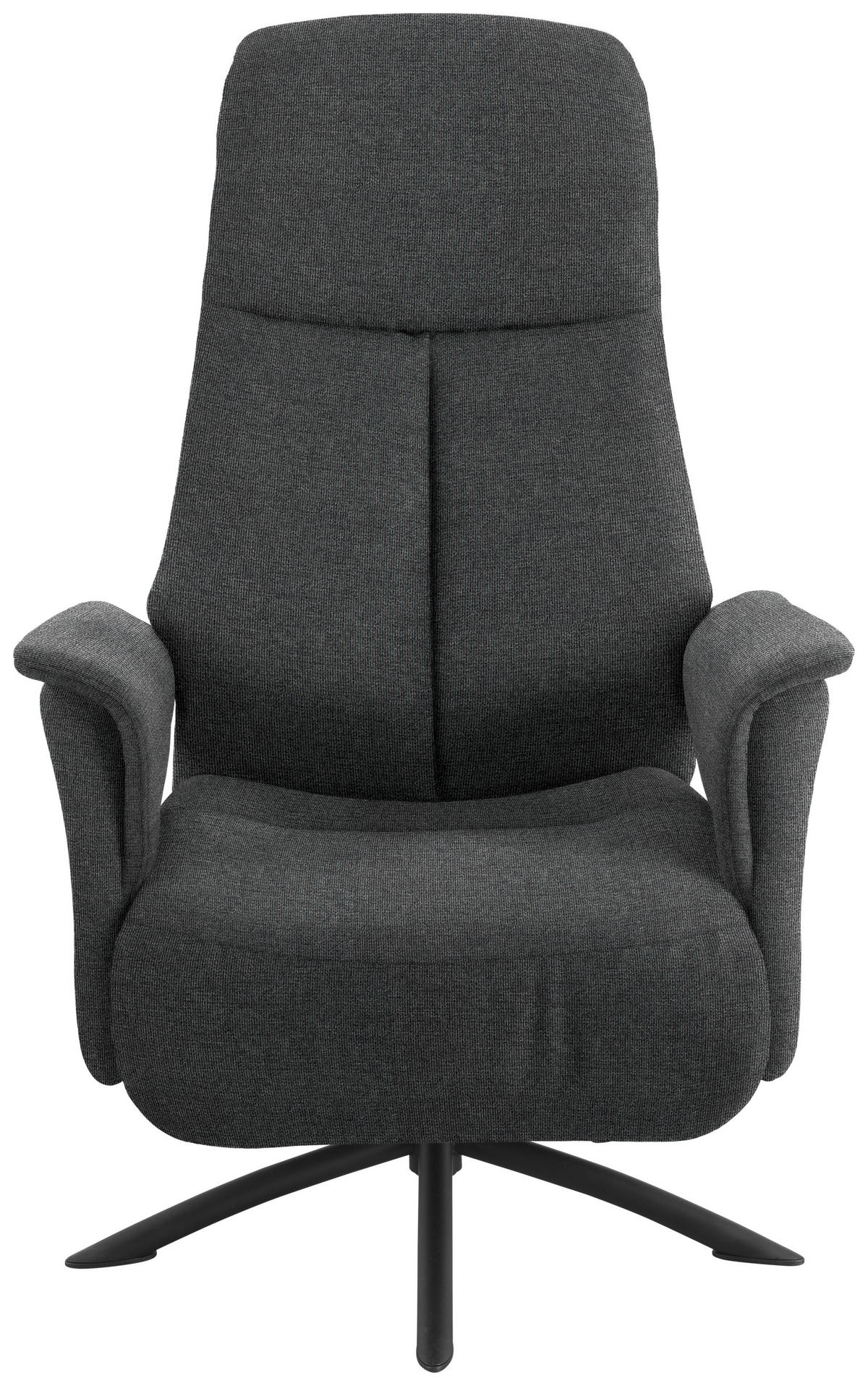 RELAXSESSEL in Textil Dunkelgrau  - Dunkelgrau/Schwarz, Design, Textil/Metall (73/108/86cm) - Welnova