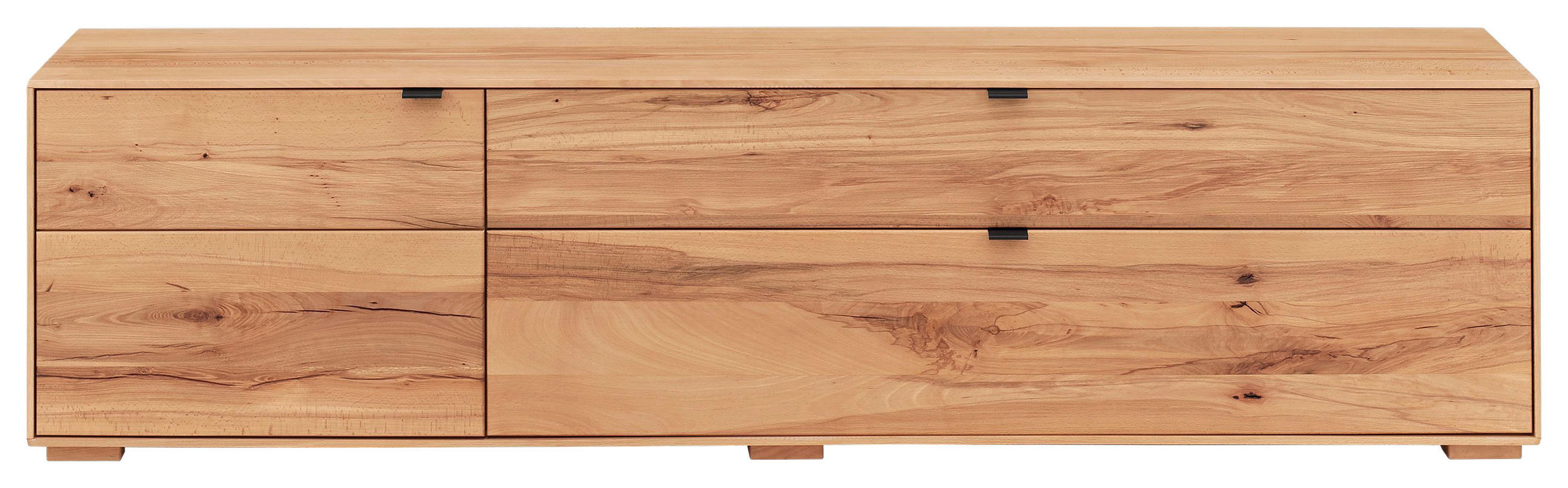 LOWBOARD  200/50/42 cm 2 Schublade(n) stehend  - Graphitfarben/Kernbuche, Natur, Holz/Metall (200/50/42cm) - Linea Natura