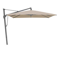 AMPELSCHIRM 400x300 cm Hellbraun  - Hellbraun/Anthrazit, Basics, Textil/Metall (400/300cm) - Glatz