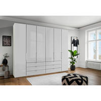 FALTTÜRENSCHRANK 300/236/58 cm 4-türig Weiß  - Chromfarben/Weiß, KONVENTIONELL, Glas/Holzwerkstoff (300/236/58cm) - Dieter Knoll