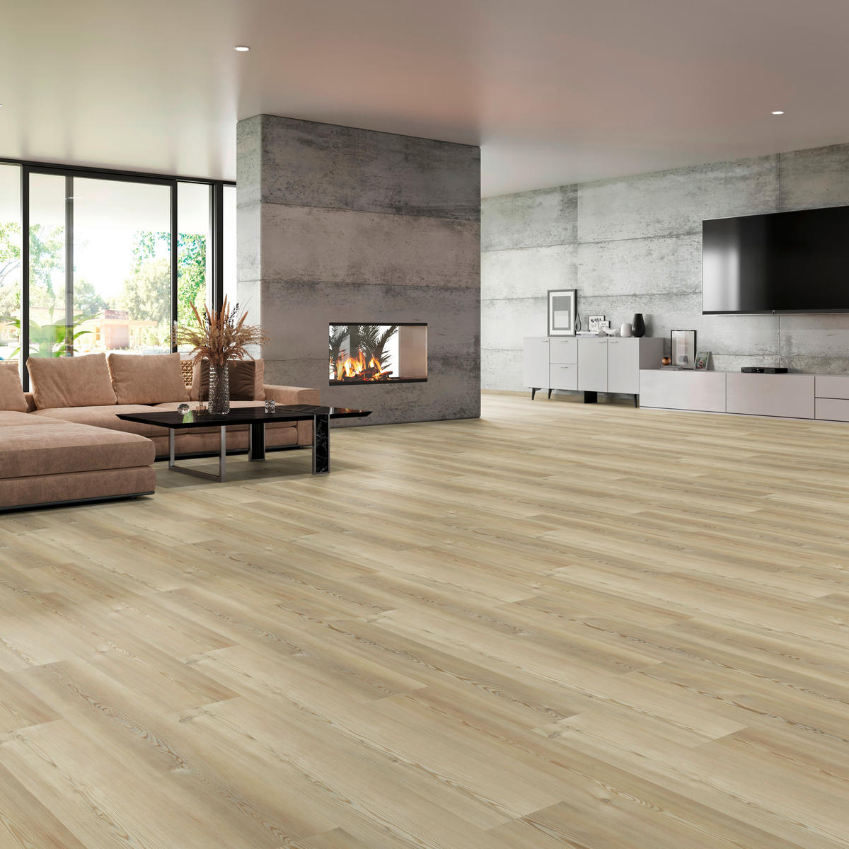 DESIGNBODEN Sensano Lärche Mosel 100009001  per  m² - Design, Holzwerkstoff (121/28,8/0,85cm) - Tilo