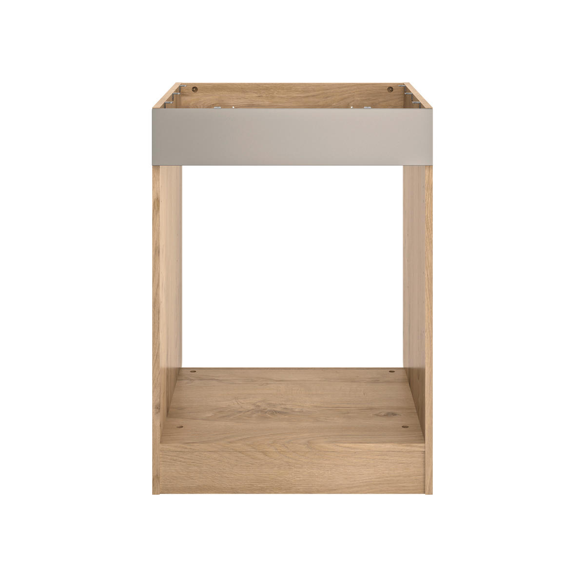 KÜCHENLEERBLOCK   in Beige, Beigebraun  - Beige/Beigebraun, Trend, Holzwerkstoff/Metall (200/211/60cm) - MID.YOU