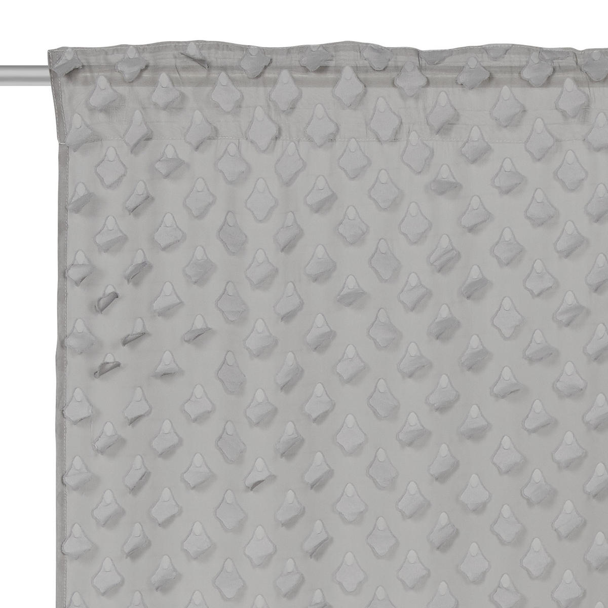 FERTIGVORHANG halbtransparent  - Hellgrau, Design, Textil (140/255cm) - Novel