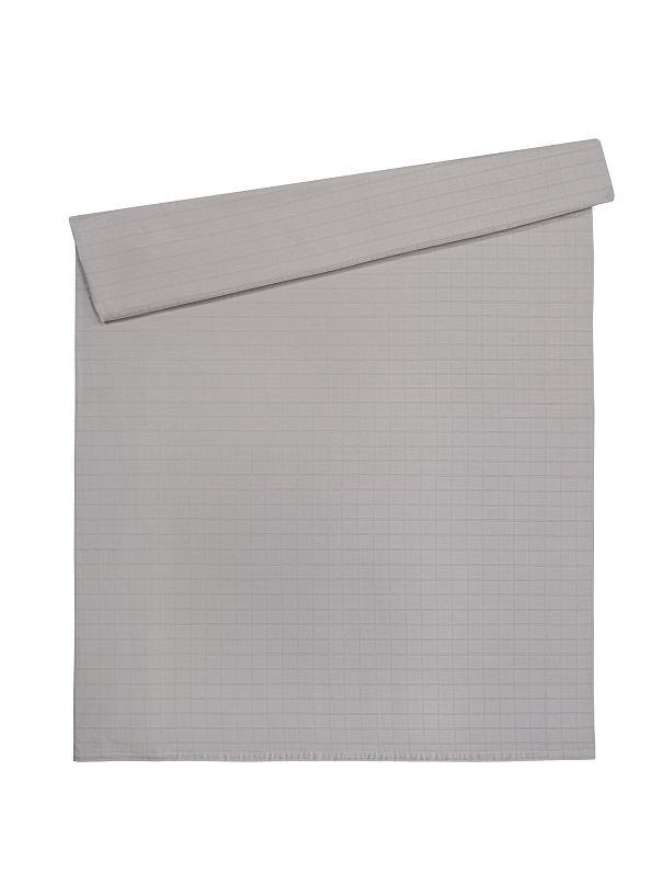 DUVETBEZUG -teilig Karo Satin, Damast 160/210 cm  - Taupe, Basics, Textil (160/210cm)