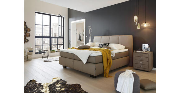 BOXSPRINGBETT 180/200 cm in Schlammfarben - Schlammfarben/Braun, KONVENTIONELL, Textil (180/200cm) - Dieter Knoll