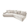 BIGSOFA in Bouclé Weiss  - Weiss/Schwarz, Modern, Kunststoff/Textil (323/91/155cm) - Livetastic