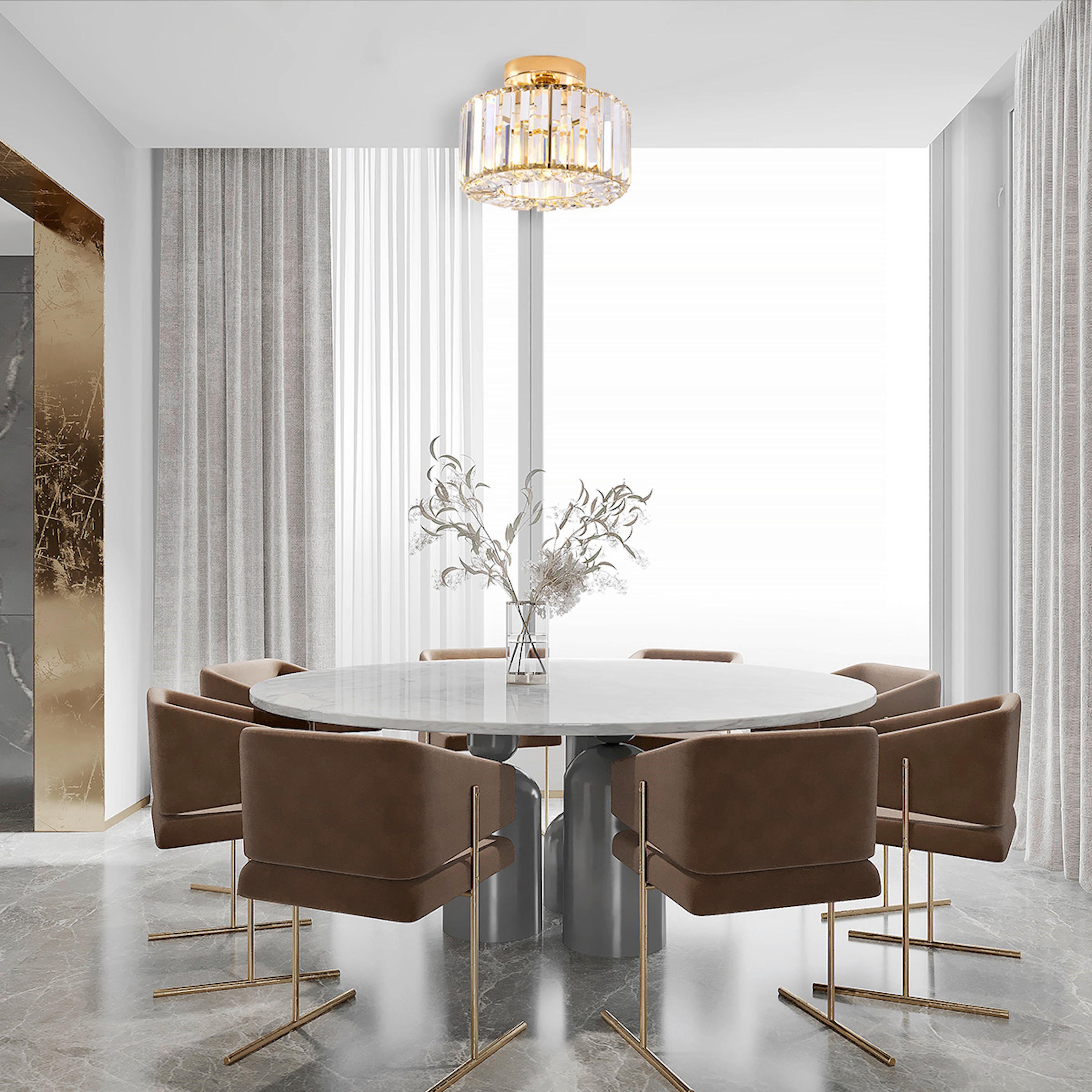 HÄNGELEUCHTE  - Goldfarben, KONVENTIONELL, Glas (18.6/24.5/24.5cm)