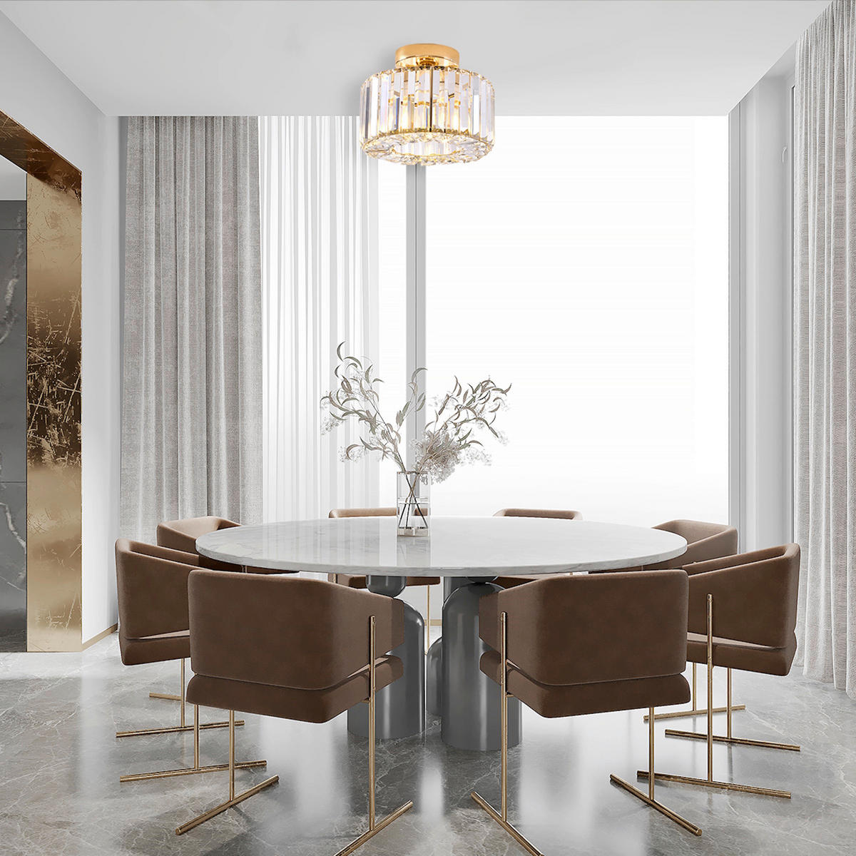 HÄNGELEUCHTE  - Goldfarben, KONVENTIONELL, Glas (18.6/24.5/24.5cm)