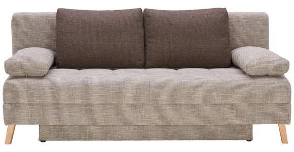 SCHLAFSOFA in Textil Braun, Beige - Beige/Naturfarben, KONVENTIONELL, Holz/Textil (195/90/90cm) - Cantus