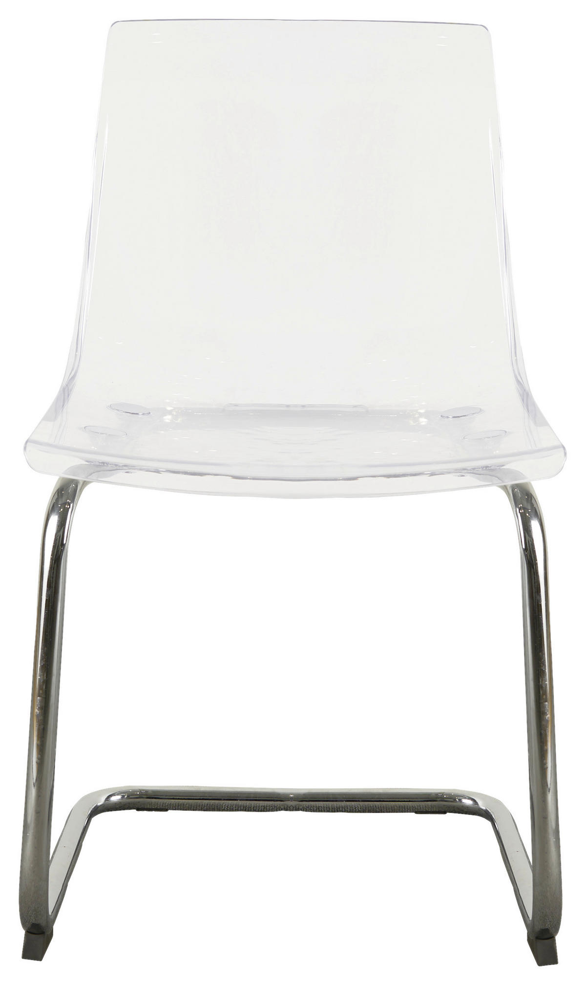 STUHL - Chromfarben/Transparent, Design, Kunststoff/Metall (48/86/50cm) - Stylife