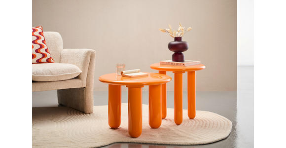 BEISTELLTISCH in Holzwerkstoff 60/60/45 cm  - Orange, Design, Holzwerkstoff (60/60/45cm) - Novel