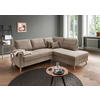 ECKSOFA in Cord Graubraun  - Graubraun/Naturfarben, Modern, Holz/Textil (230/200cm) - Livetastic
