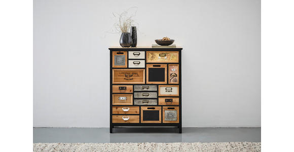 KOMMODE in 90/103/32 cm - Multicolor/Schwarz, LIFESTYLE, Holz/Holzwerkstoff (90/103/32cm) - Landscape