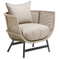 LOUNGESESSEL Schwarz, Taupe  - Taupe/Schwarz, MODERN, Kunststoff/Textil (90/75/70cm) - Jan Kurtz