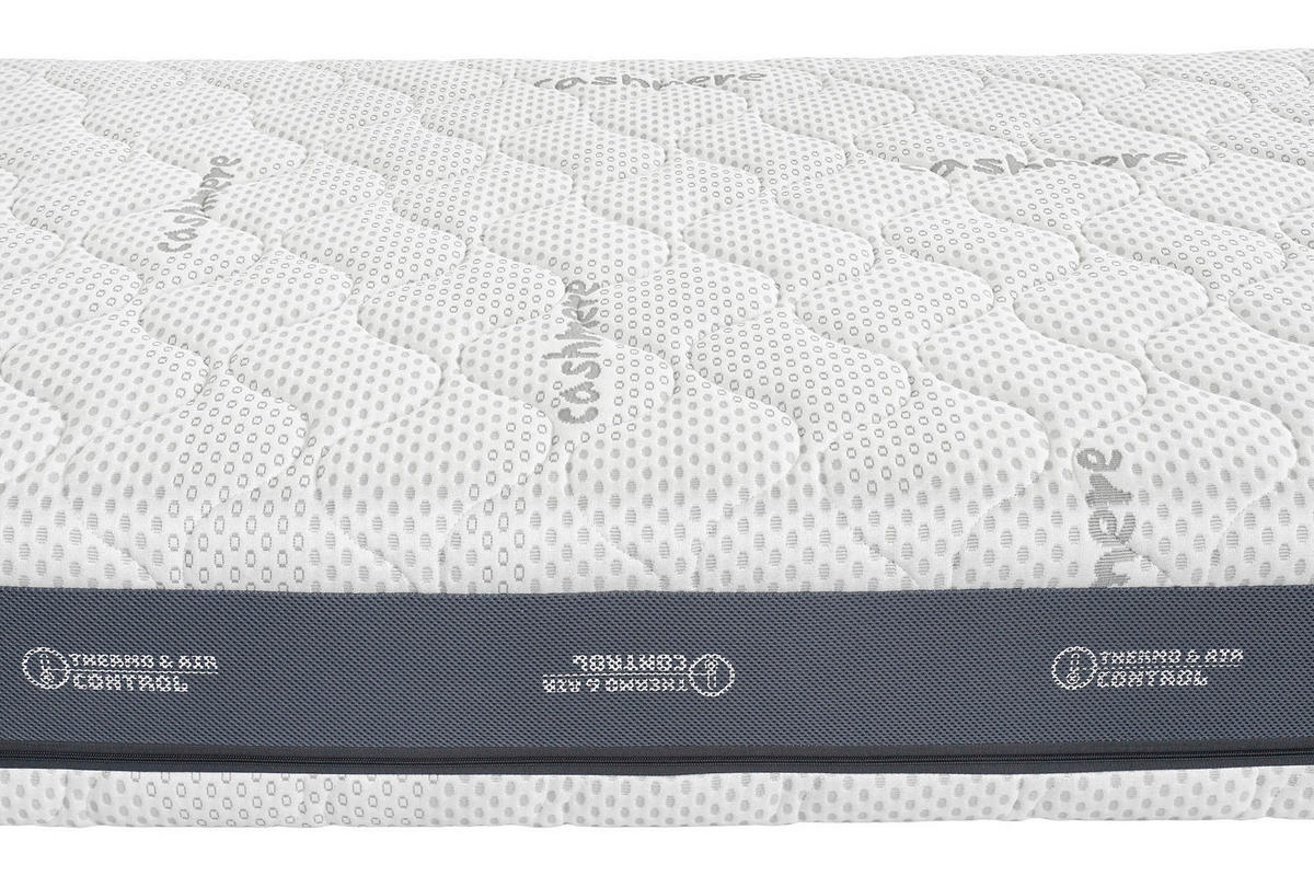 MATRACE Z GELOVÉ PĚNY, 90/200 cm - šedá/bílá, Konvenční, textil (90/200cm) - Swedish Line