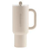 THERMOBECHER 1,1 L  - Weiß, Basics, Kunststoff/Metall (1,1l) - waterdrop
