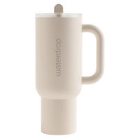 THERMOBECHER 1,1 L  - Weiß, Basics, Kunststoff/Metall (1,1l) - waterdrop