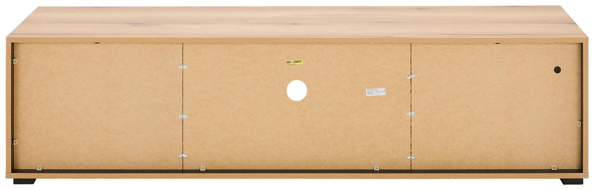 LOWBOARD Swim 165/42/40 cm 1 Schublade(n) Beimöbel erhältlich, stehend  - Eichefarben/Schwarz, Design, Holzwerkstoff/Kunststoff (165/42/40cm) - MID.YOU