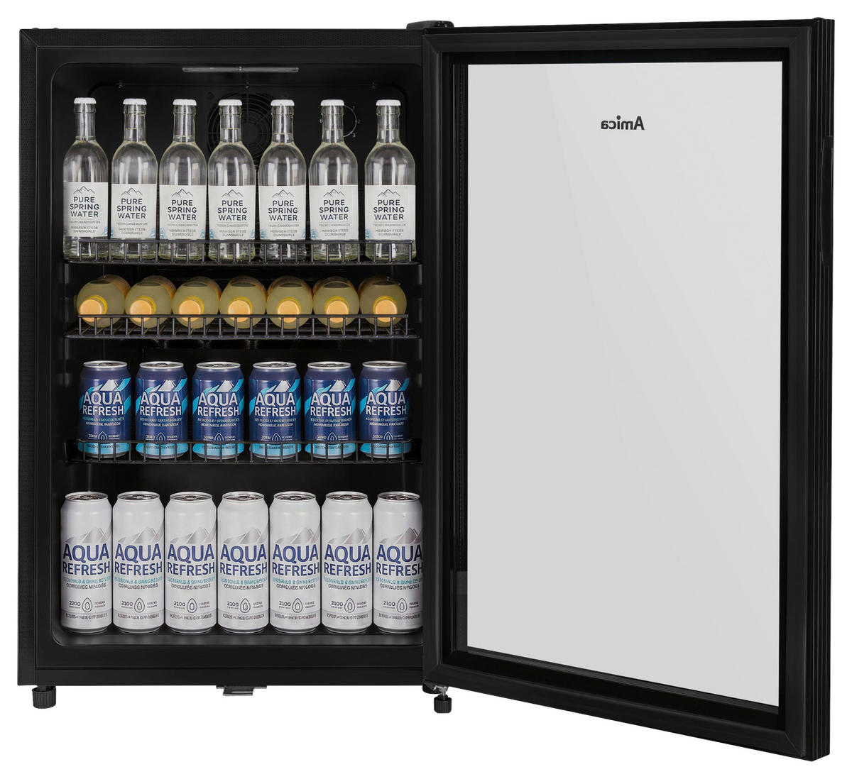 GETRÄNKEKÜHLSCHRANK 54,5/84/54 cm  - Schwarz, Basics, Glas/Metall (54,5/84/54cm) - Amica