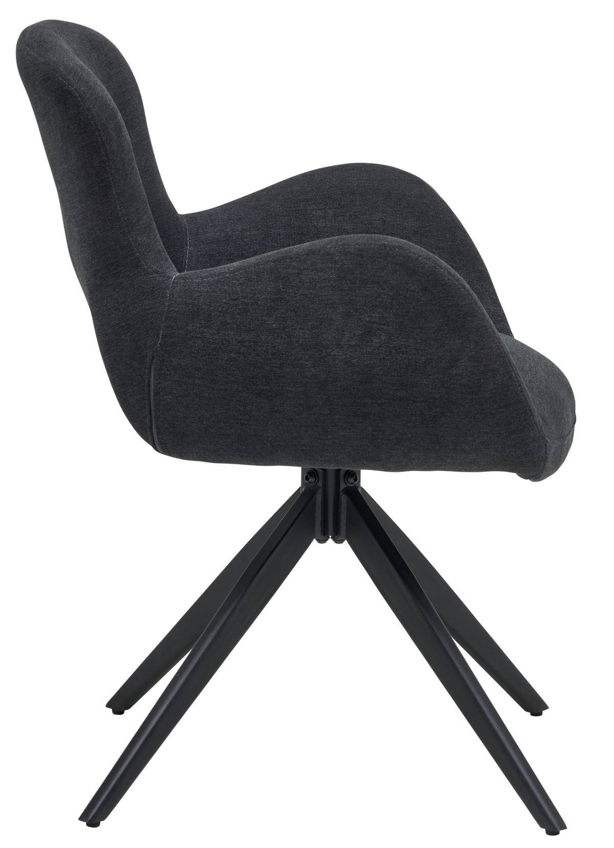 ARMLEHNSTUHL  in Eisen Webstoff  - Schwarz, MODERN, Holz/Textil (62/84/62cm) - Livetastic
